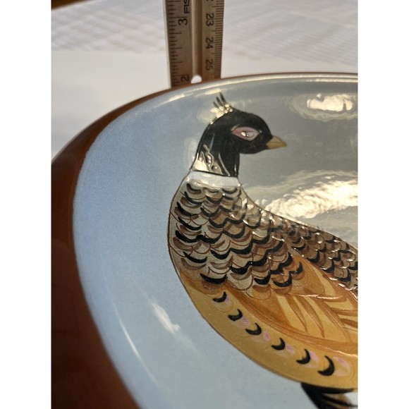 STANGL POTTERY #3926C SPORTSMAN SERIES PHEASANT OVAL 10 3/4" CIGAR ASHTRAY 1950 - Picture 7 of 16